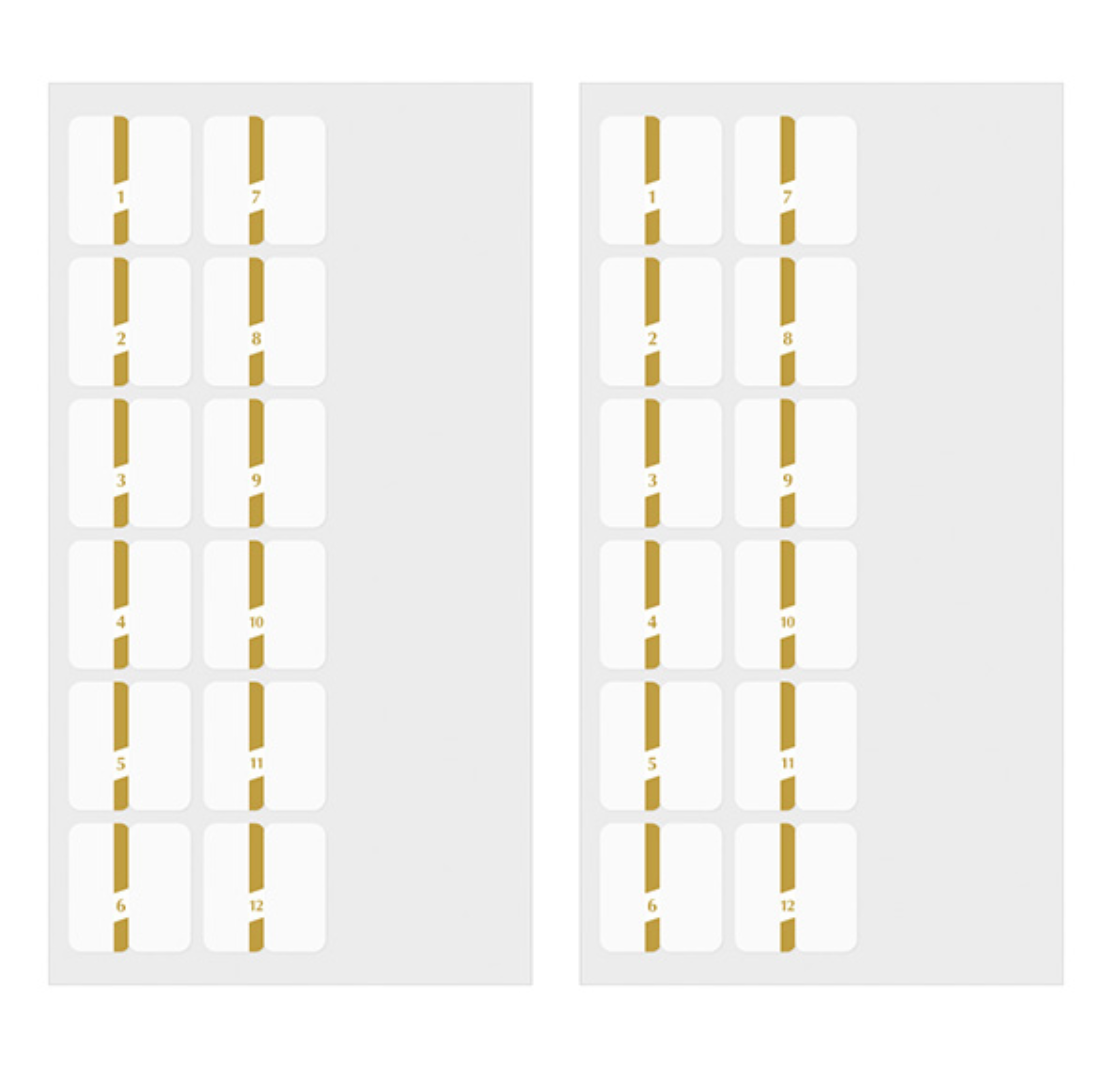 Midori Schedule Gold Tab Stickers - Smidapaper Ikigai Shop