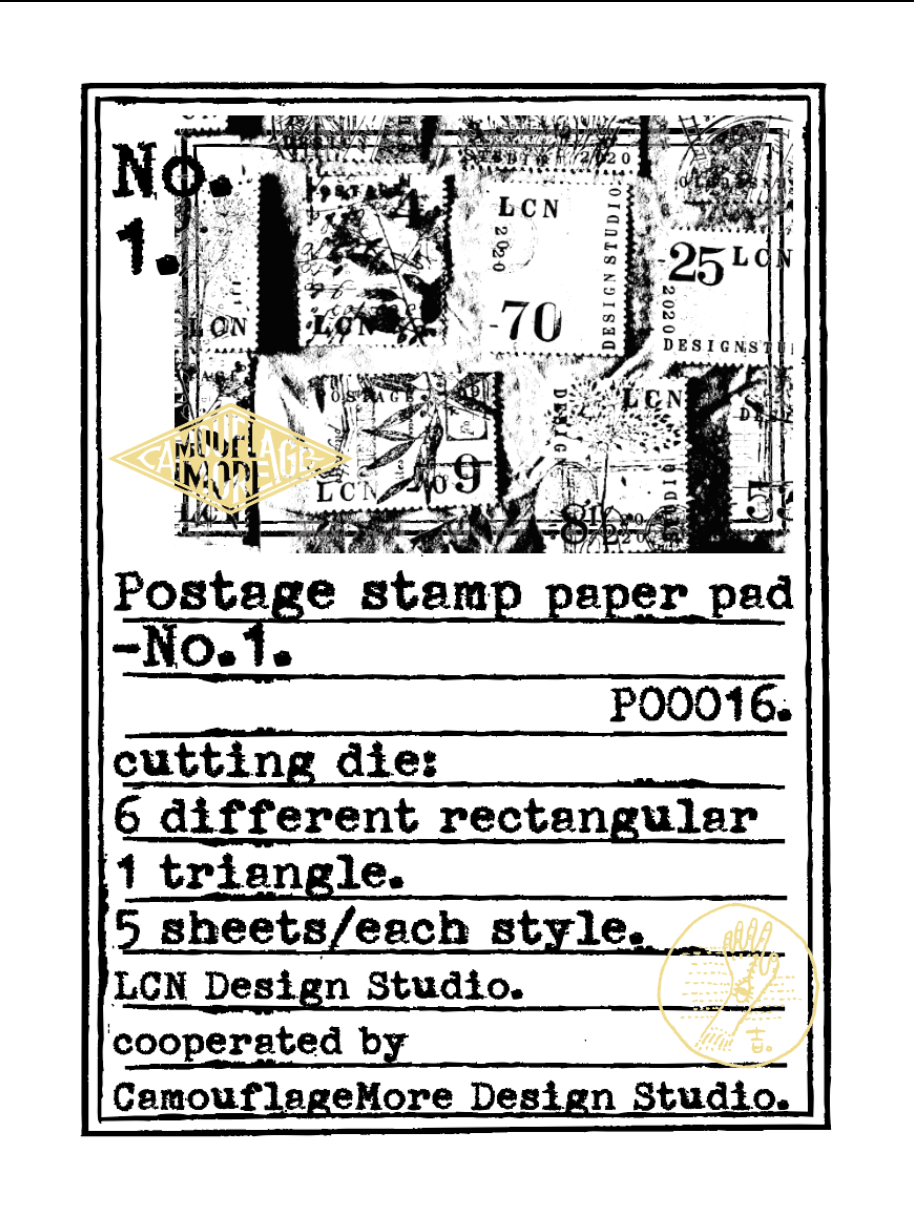 Postage Stamp Paper Pad No. 1 - Smidapaper Ikigai Shop