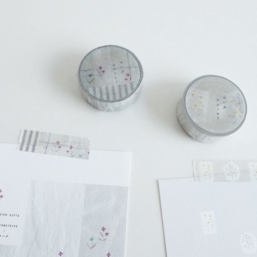 Yohaku Original Washi Tape- (CS-001) Check & Sign: Okurimono - Smidapaper Ikigai Shop