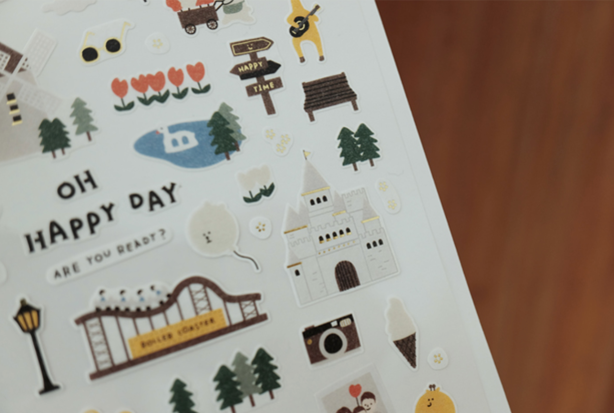 Suatelier - Stickers - Oh Happy Day - Smidapaper Ikigai Shop