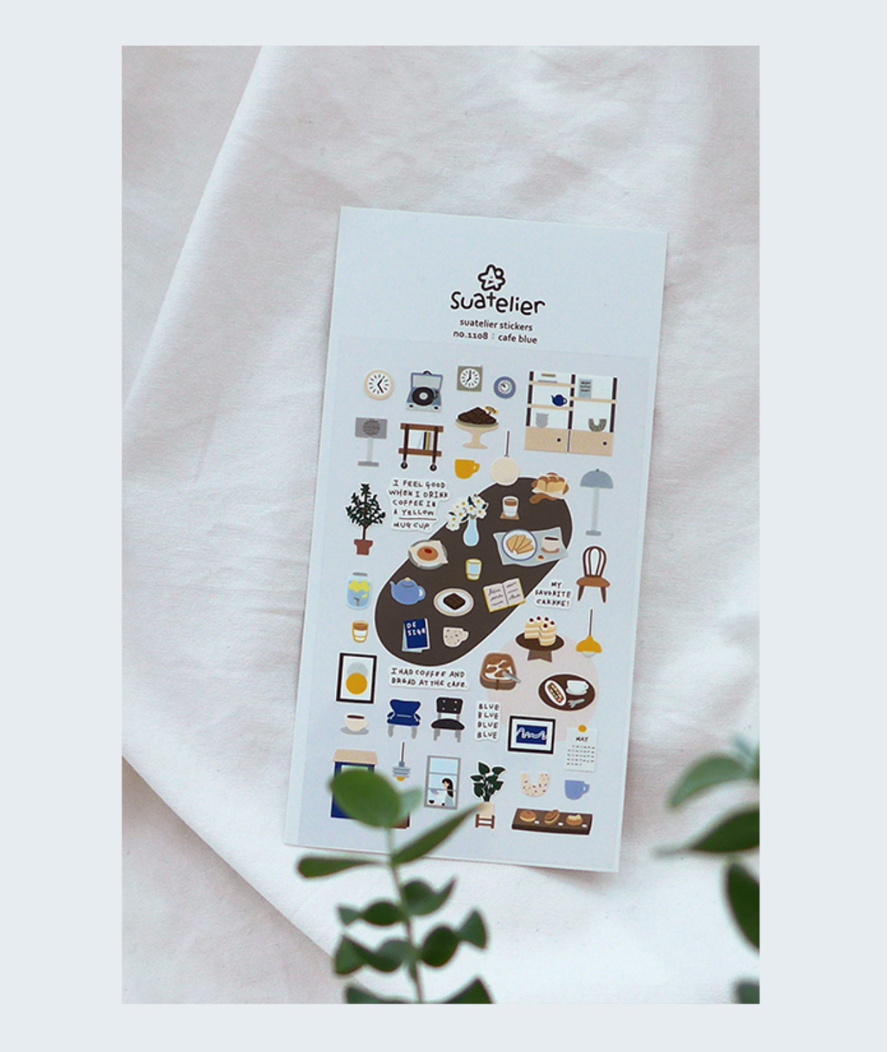 Suatelier - Stickers - Cafe Blue - Smidapaper Ikigai Shop