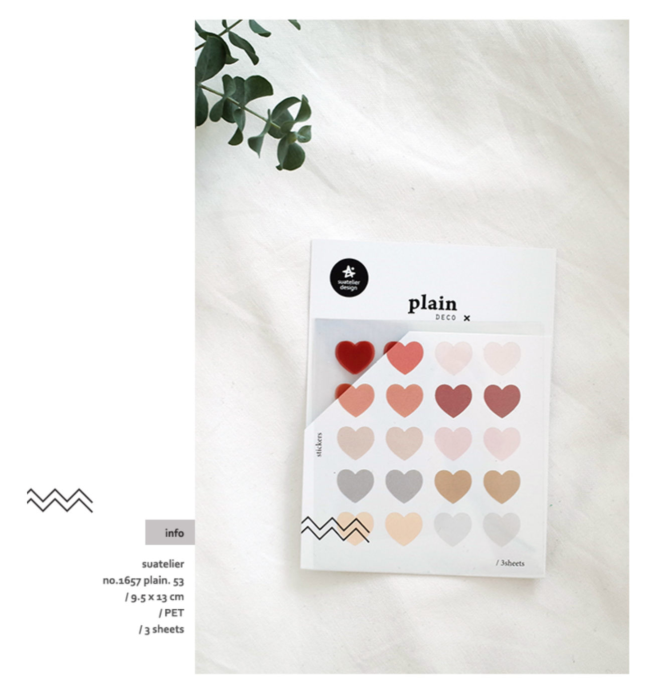 Suatelier Plain Deco x 53 - Smidapaper Ikigai Shop