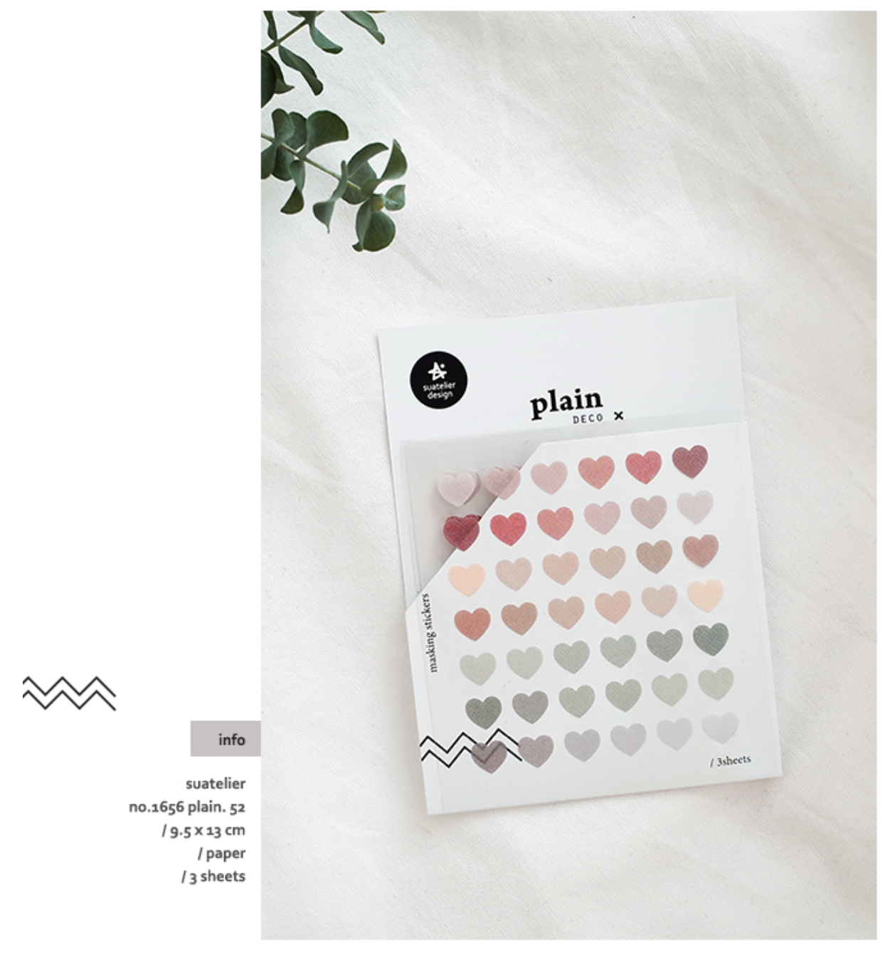 Suatelier Plain Deco x 52 - Smidapaper Ikigai Shop