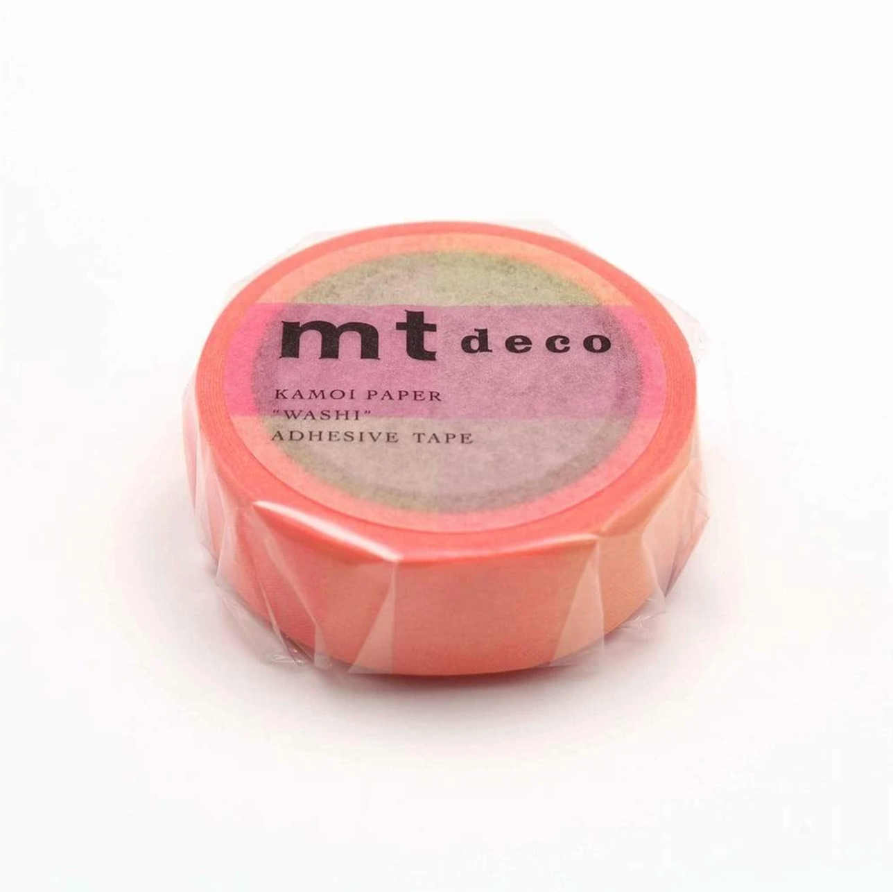 MT Deco Washi Tape Fluorescent Pink and Yellow - Smidapaper Ikigai Shop