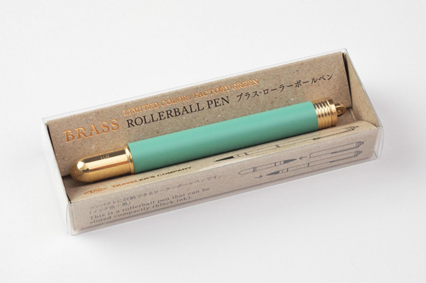 Traveler's Company TRC Factory Green- Rollerball Pen - Smidapaper Ikigai Shop