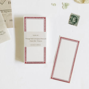 Nico Neco x Oeda Vintage Style Letterpress Notecard: Classic Red - Smidapaper Ikigai Shop