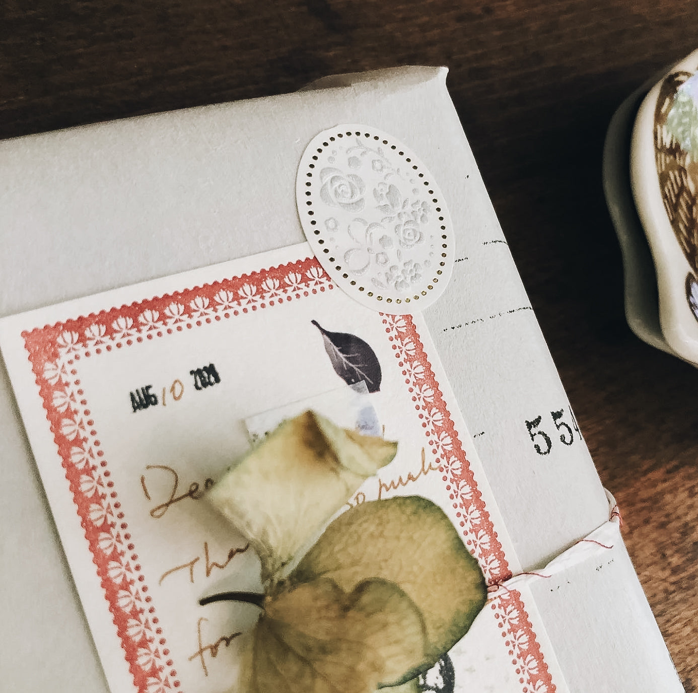 Nico Neco x Oeda Vintage Style Letterpress Notecard: Classic Red - Smidapaper Ikigai Shop
