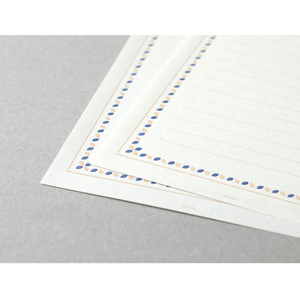 Midori Letterpress Letter Pad: Frame Brown - Smidapaper Ikigai Shop