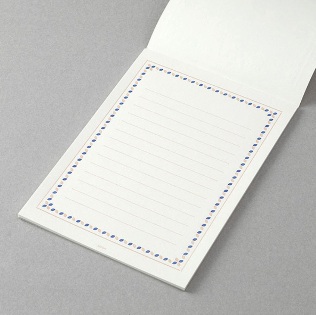 Midori Letterpress Letter Pad: Frame Brown - Smidapaper Ikigai Shop