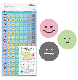 Midori Schedule Seal Feeling Face - Smidapaper Ikigai Shop