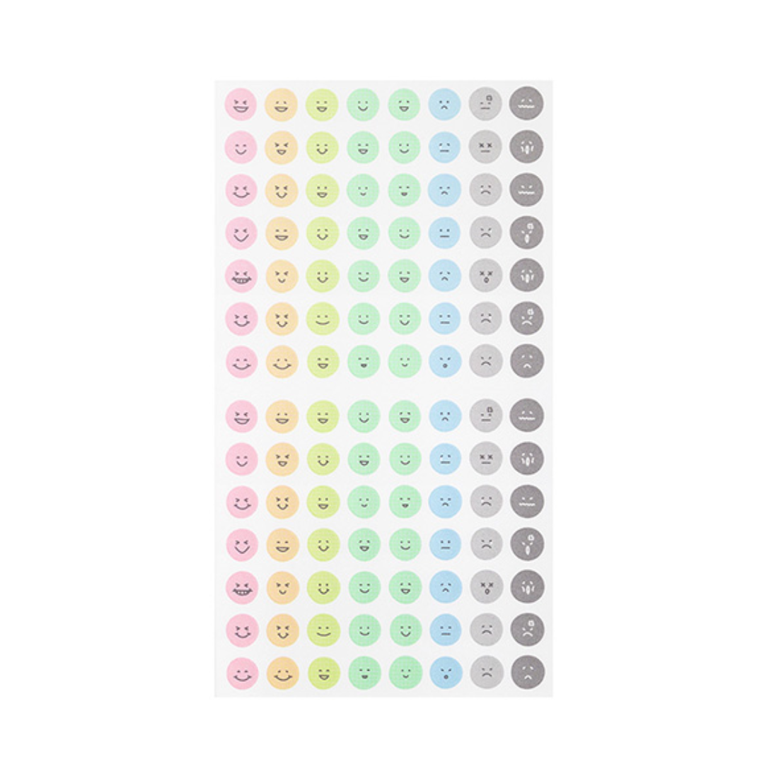 Midori Schedule Seal Feeling Face - Smidapaper Ikigai Shop
