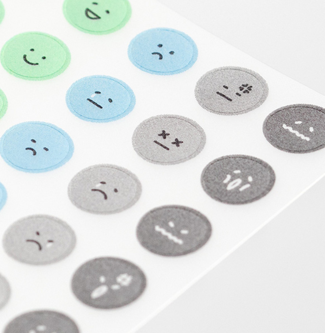Midori Schedule Seal Feeling Face - Smidapaper Ikigai Shop