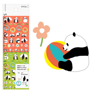 Midori Schedule Seal Panda - Smidapaper Ikigai Shop