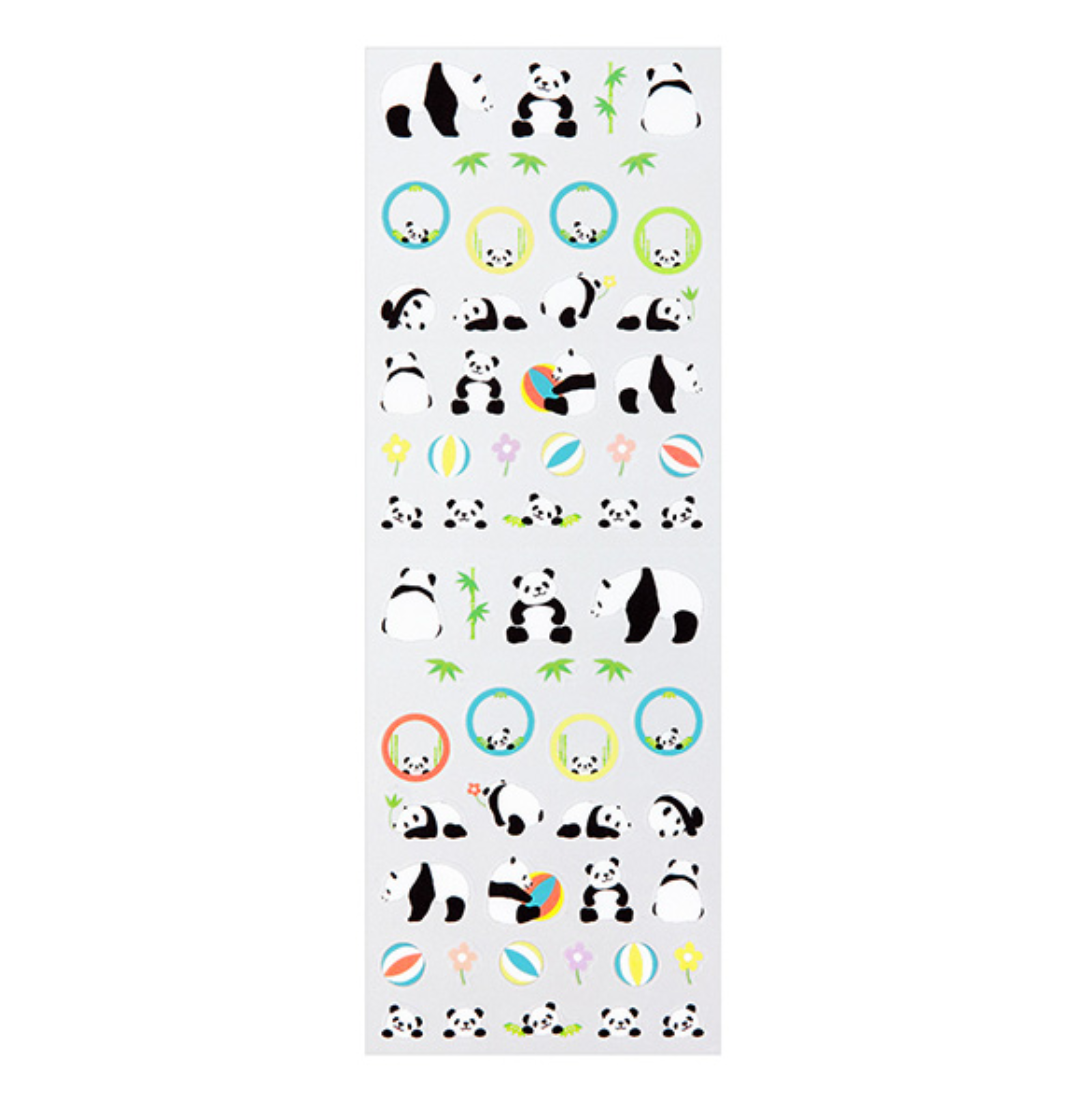 Midori Schedule Seal Panda - Smidapaper Ikigai Shop