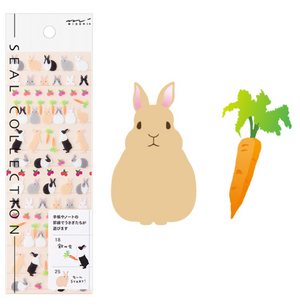 Midori Schedule Seal Rabbit - Smidapaper Ikigai Shop