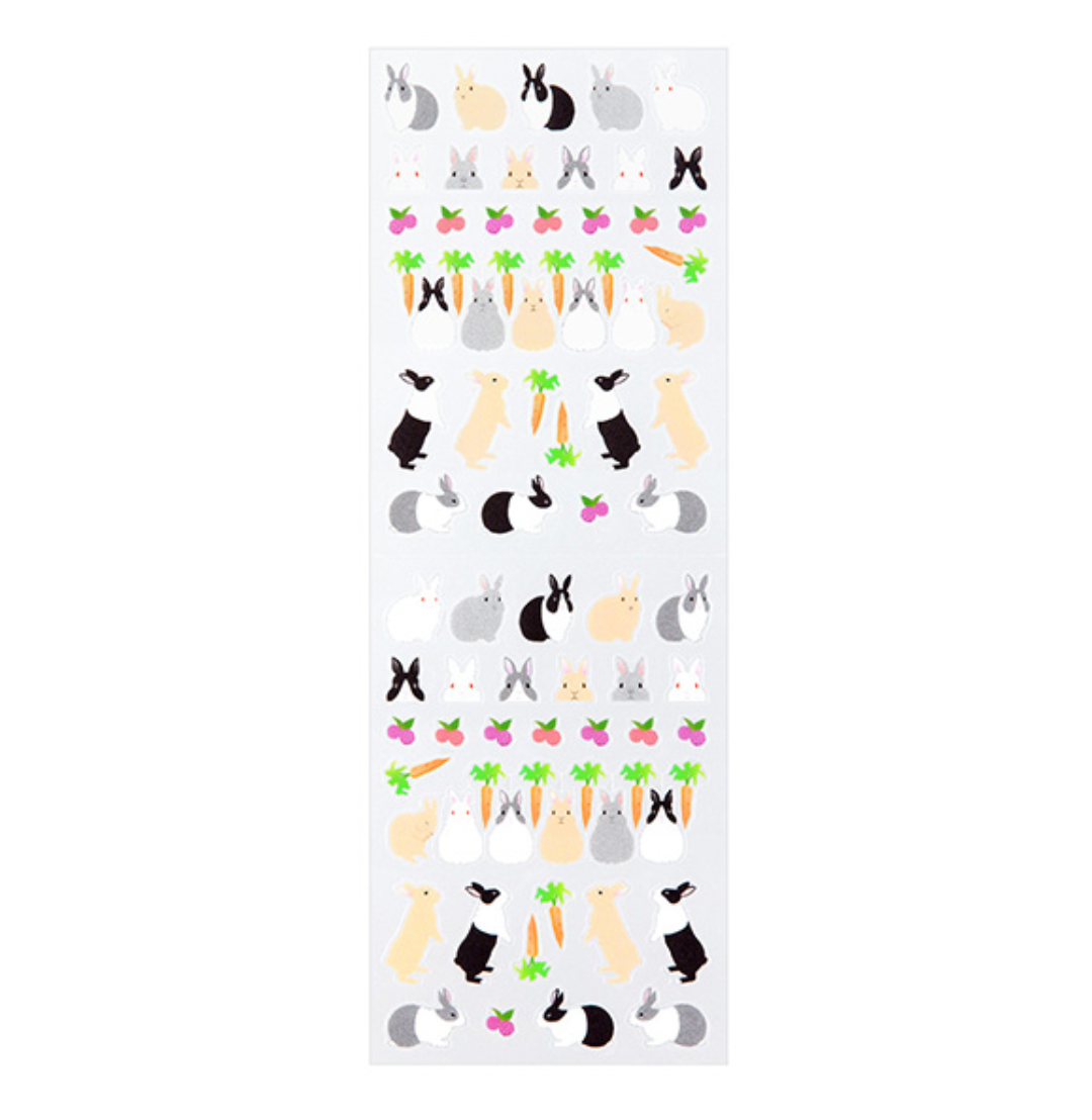Midori Schedule Seal Rabbit - Smidapaper Ikigai Shop