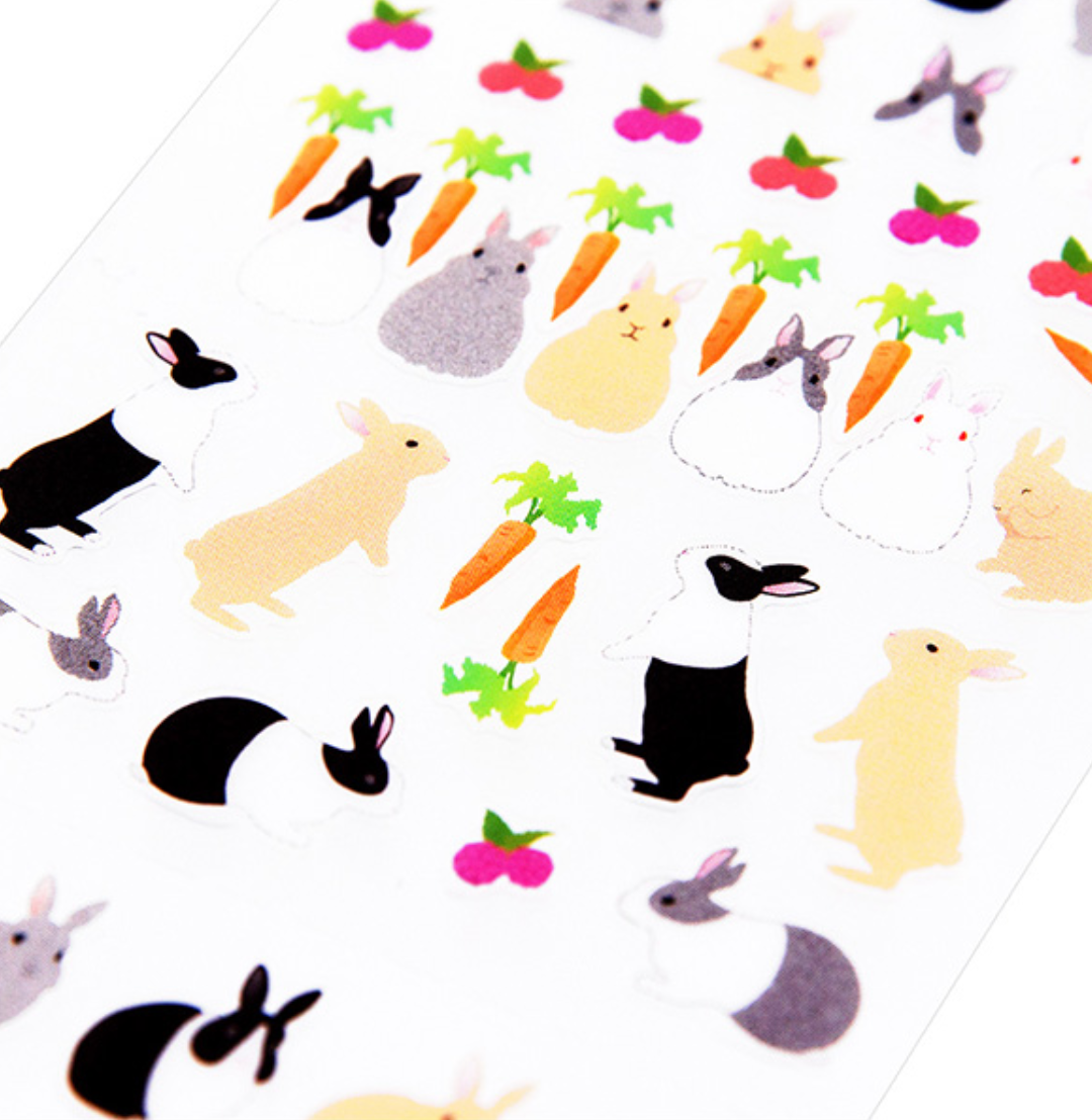 Midori Schedule Seal Rabbit - Smidapaper Ikigai Shop