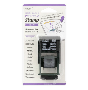 Midori Paintable Stamp: 12 Months - Smidapaper Ikigai Shop