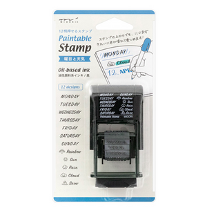 Midori Paintable Stamp: Day and Weather - Smidapaper Ikigai Shop