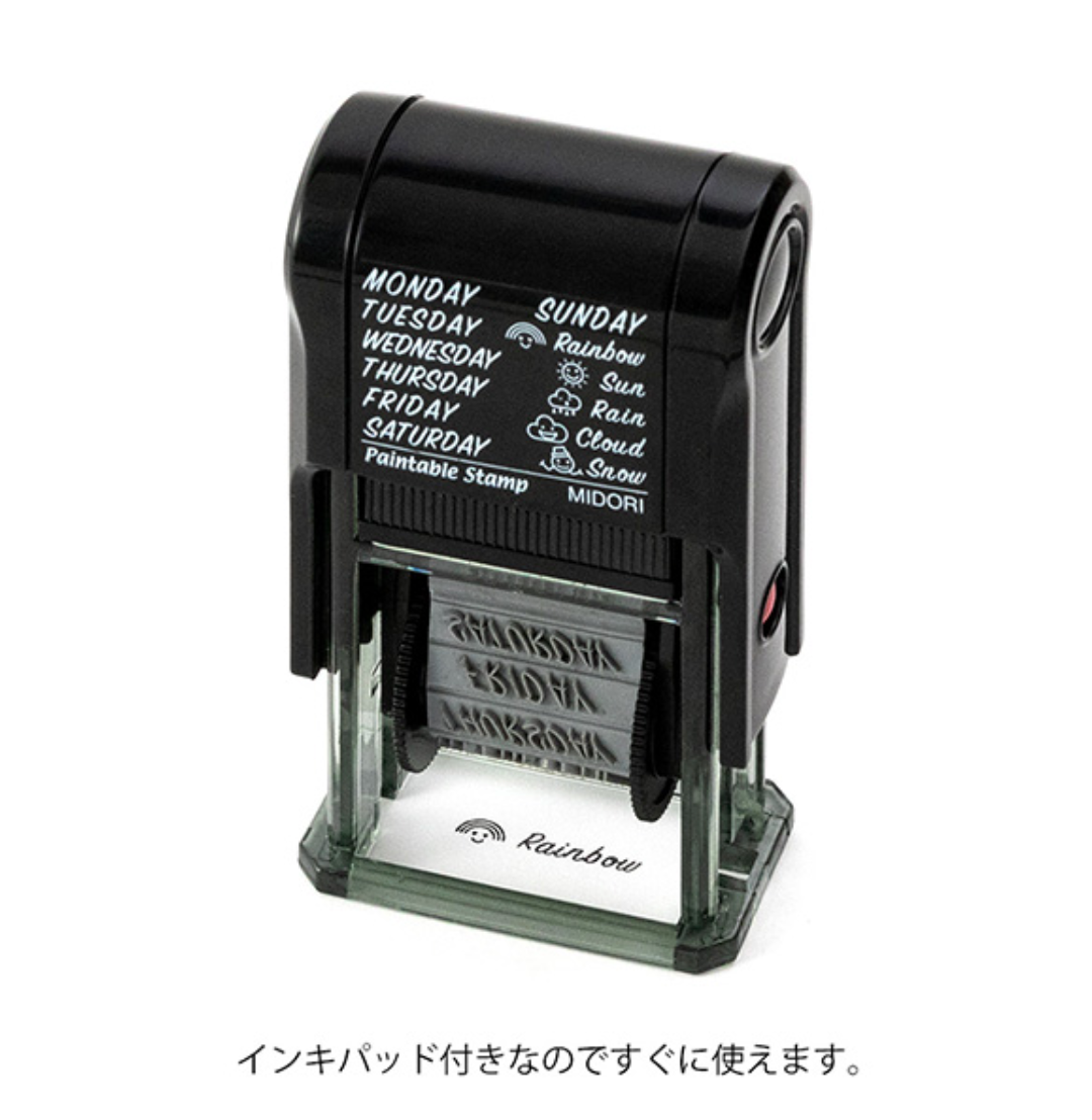 Midori Paintable Stamp: Day and Weather - Smidapaper Ikigai Shop