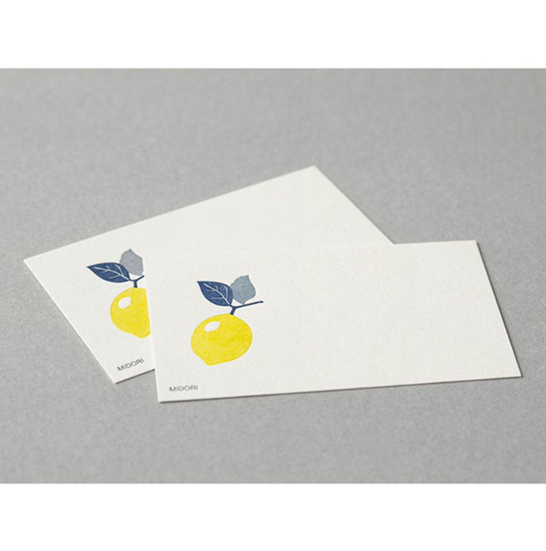 Midori Card Set: Letterpress Lemon - Smidapaper Ikigai Shop