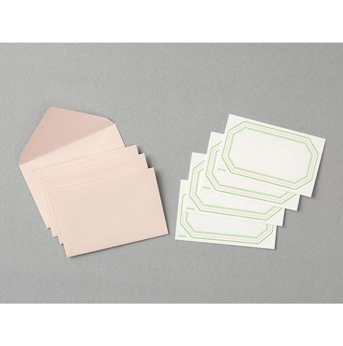 Midori Card Set: Letterpress Frame Pink - Smidapaper Ikigai Shop