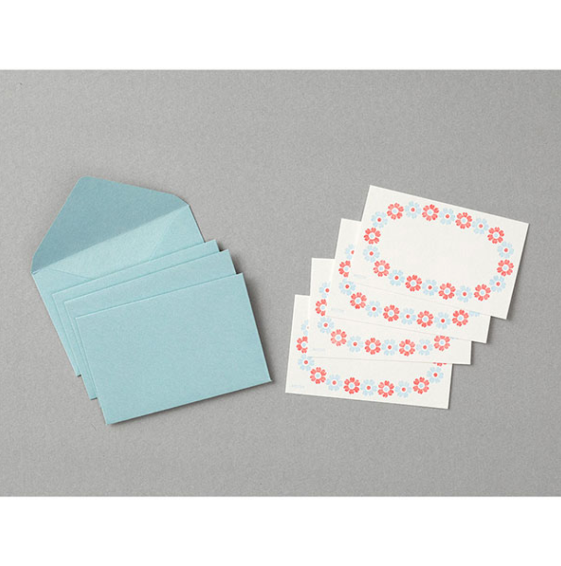 Midori Card Set: Letterpress Flower Frame - Smidapaper Ikigai Shop