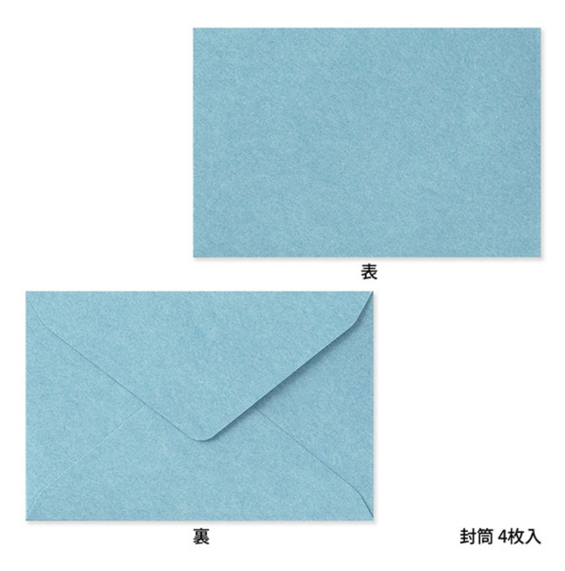 Midori Card Set: Letterpress Frame Blue - Smidapaper Ikigai Shop