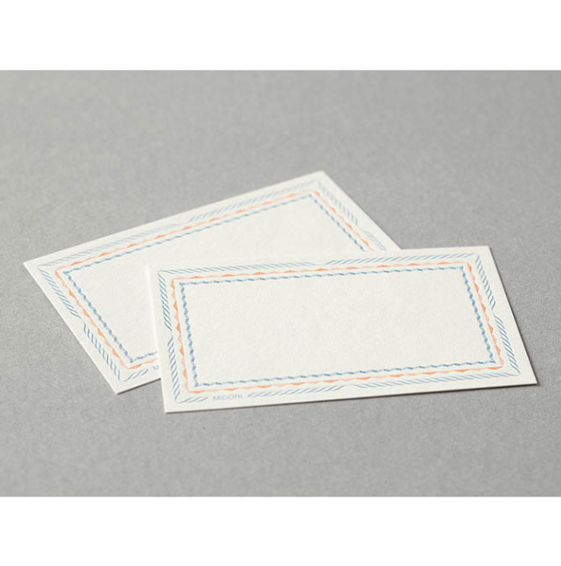 Midori Card Set: Letterpress Frame Blue - Smidapaper Ikigai Shop