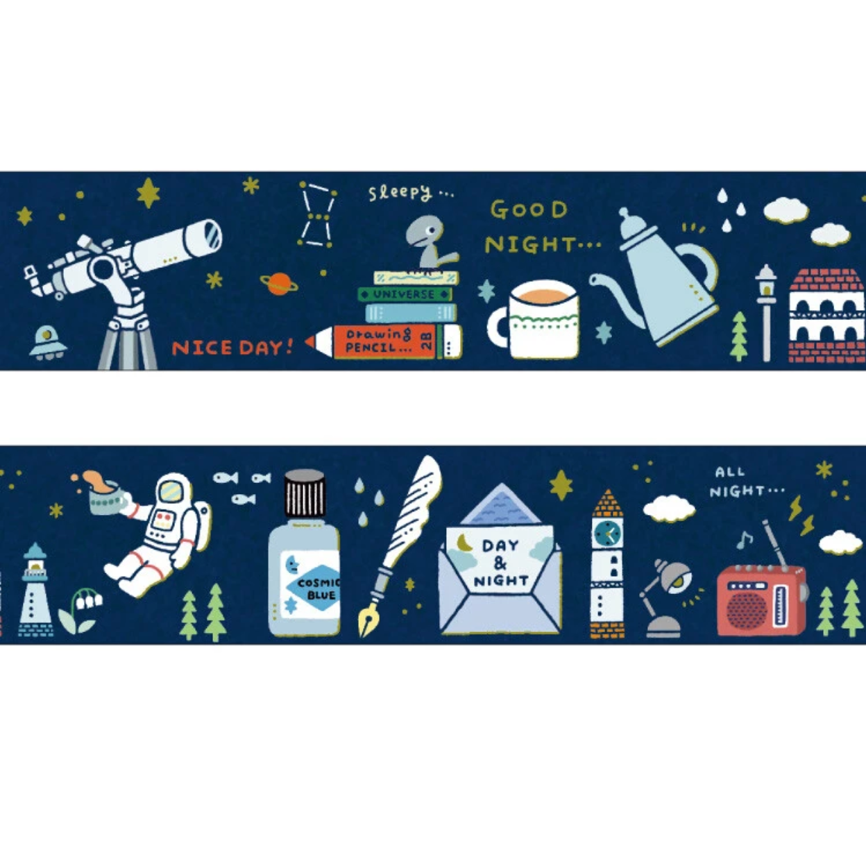 Papier Platz x Eric Series Masking Tape - Cosmic - Smidapaper Ikigai Shop