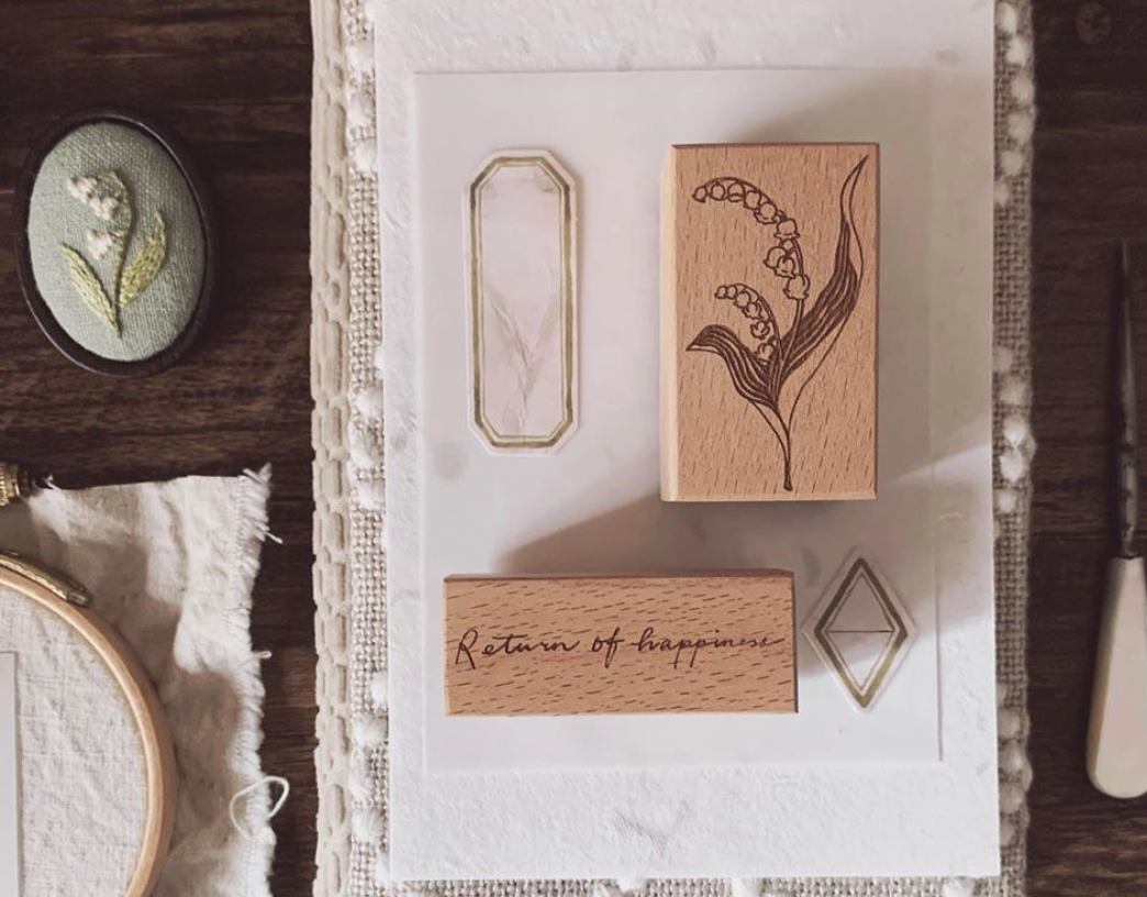 Penny.fei Lily of the Valley Rubber Stamp (set of 2) - Smidapaper Ikigai Shop