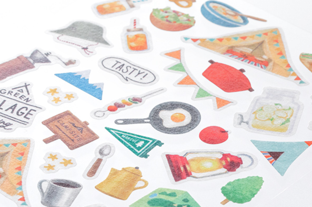 Midori Marche Stickers | Camp - Smidapaper Ikigai Shop