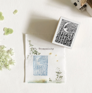 Nico Neco x Ryoko Ishii Rubber Stamp: Tranquility - Smidapaper Ikigai Shop
