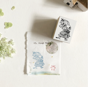 Nico Neco x Ryoko Ishii Rubber Stamp: Usagi San - Smidapaper Ikigai Shop