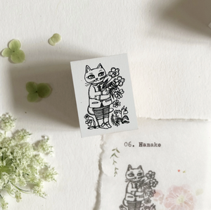 Nico Neco x Ryoko Ishii Rubber Stamp: Hanako - Smidapaper Ikigai Shop