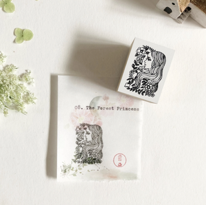 Nico Neco x Ryoko Ishii Rubber Stamp: The Forest Princess - Smidapaper Ikigai Shop