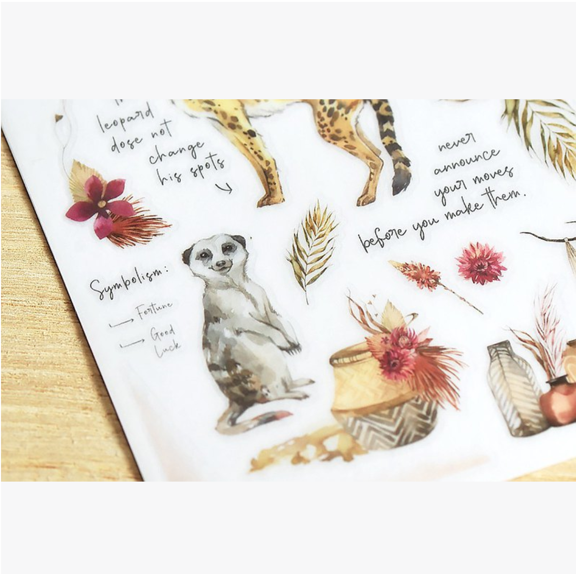 MU Print-On Stickers-148 Wild at Heart - Smidapaper Ikigai Shop