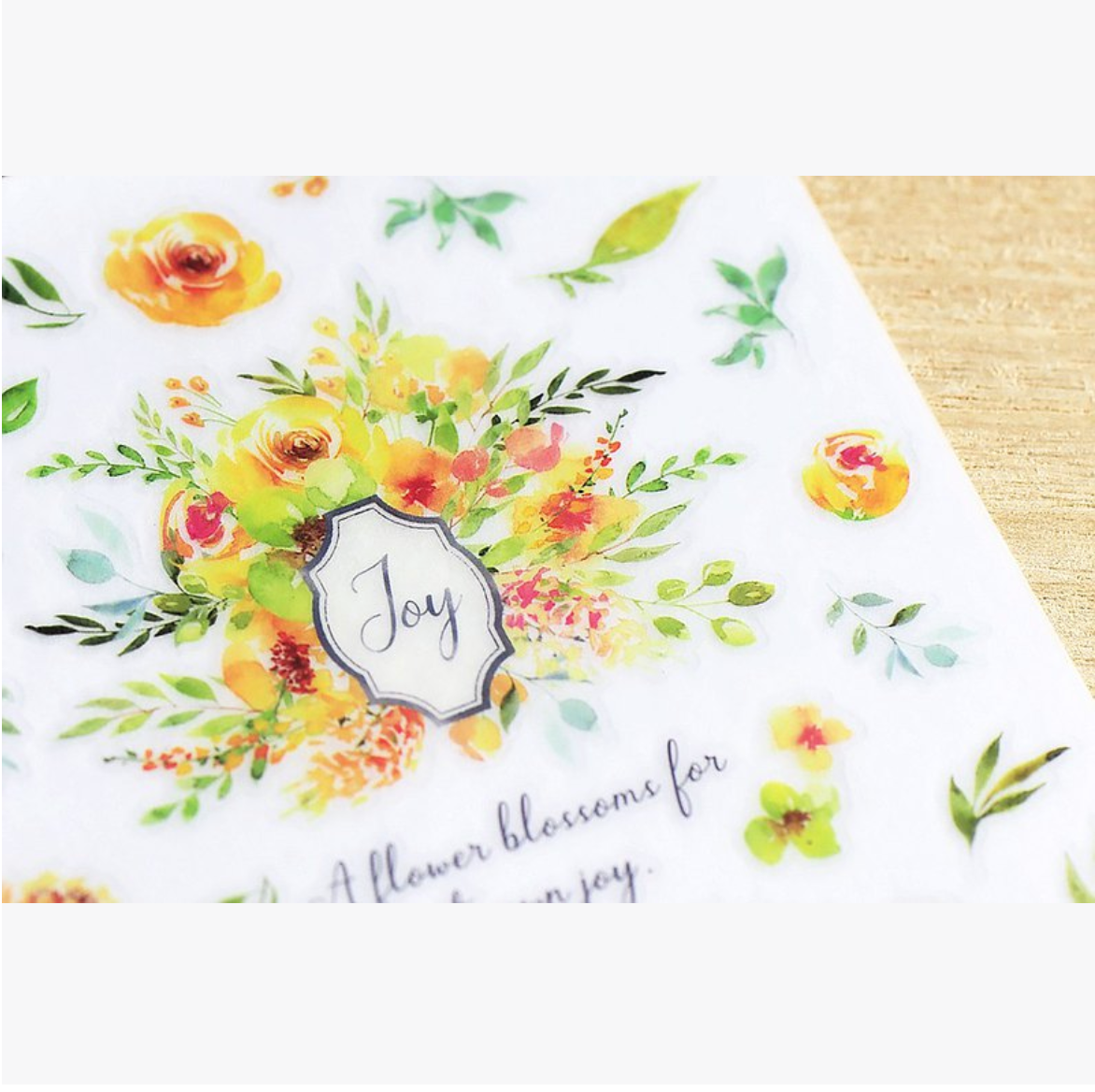 MU Print-On Stickers-143 A Flower Blossoms for its Own Joy - Smidapaper Ikigai Shop