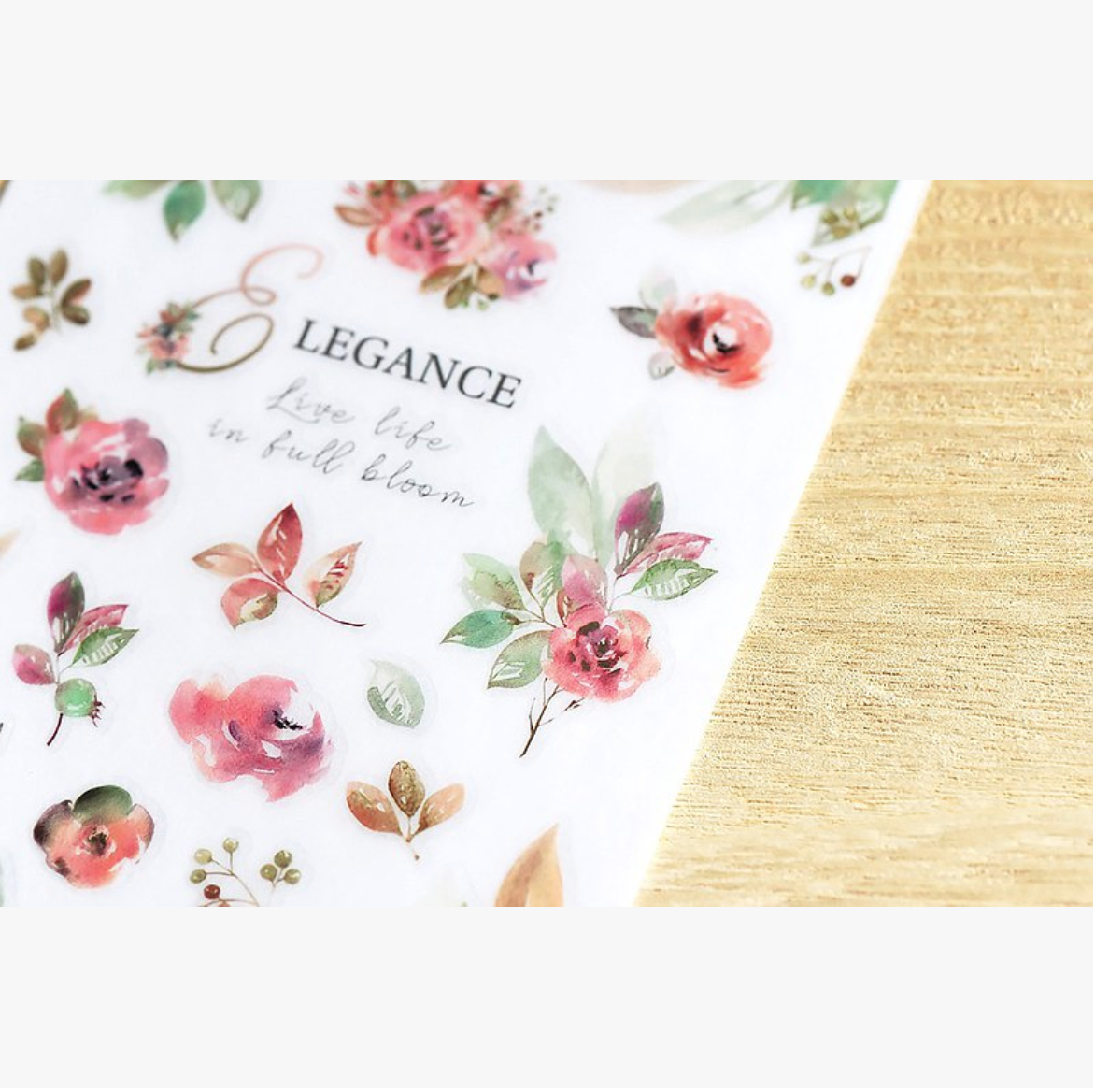 MU Print-On Stickers-142 Live Life in Full Bloom - Smidapaper Ikigai Shop