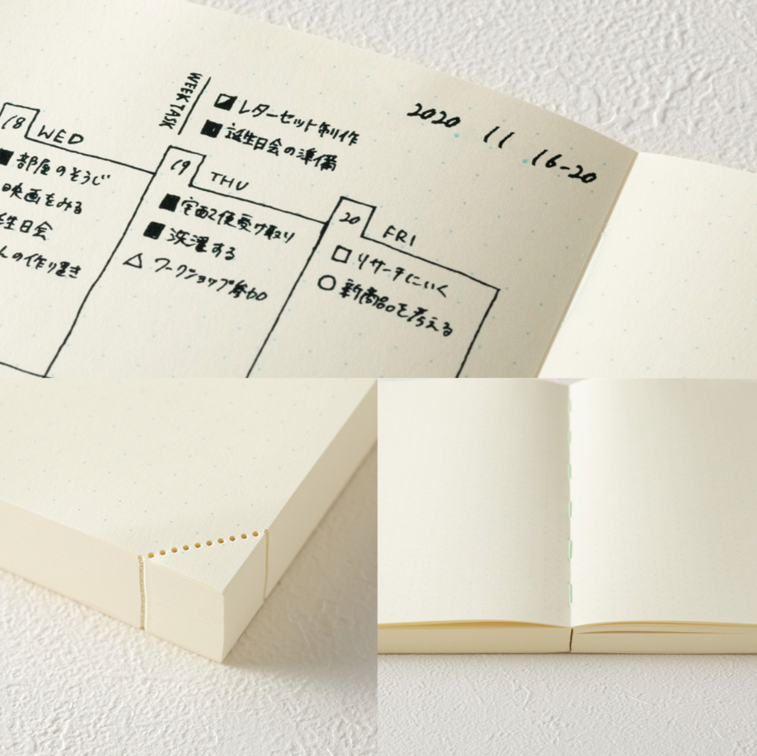 MD Notebook Journal [A5] Codex 1 Day 1 Page- Dot Grid - Smidapaper Ikigai Shop