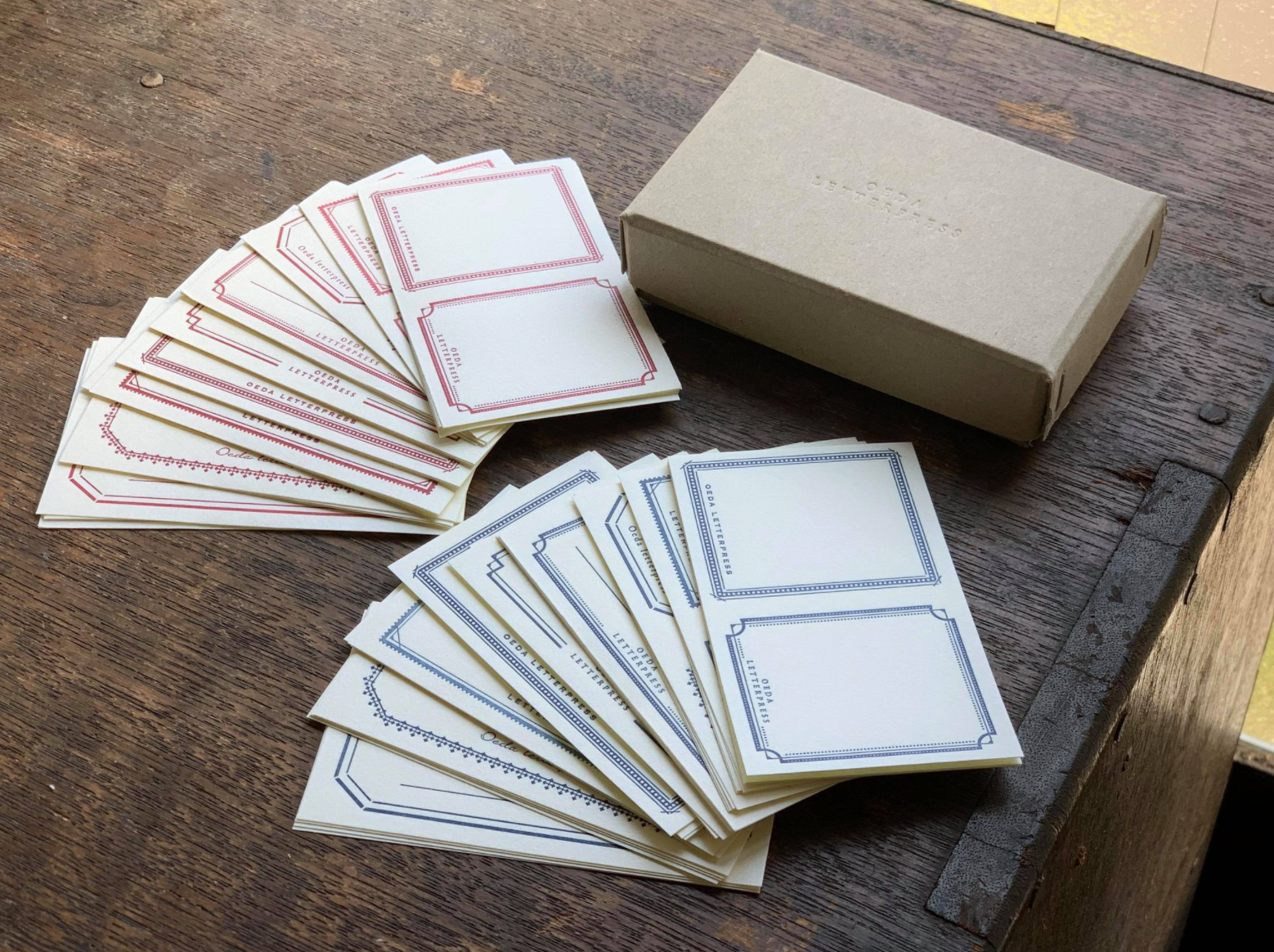Oeda Letterpress Sticker Box Set: Red & Blue - Smidapaper Ikigai Shop