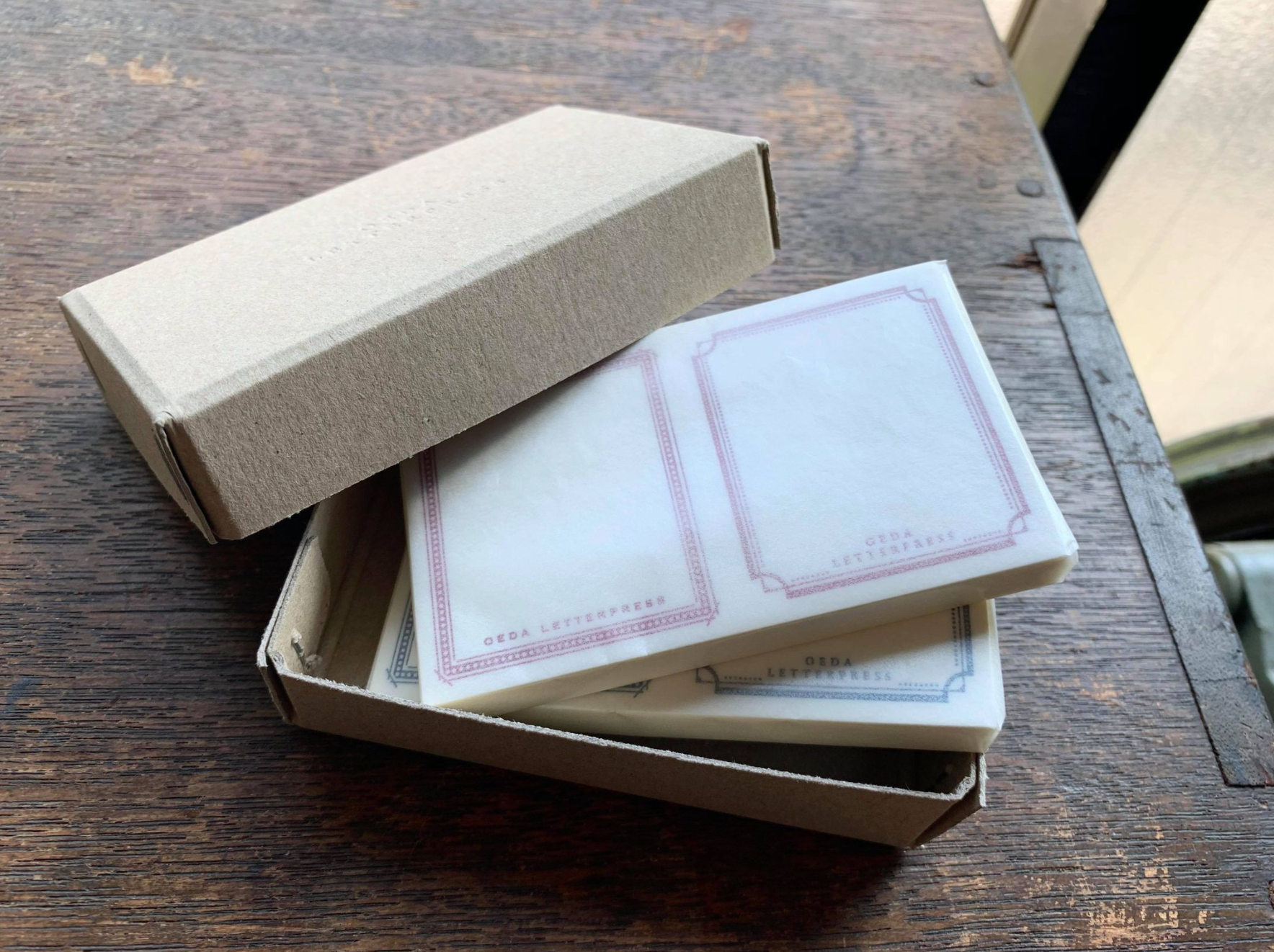 Oeda Letterpress Sticker Box Set: Red & Blue - Smidapaper Ikigai Shop