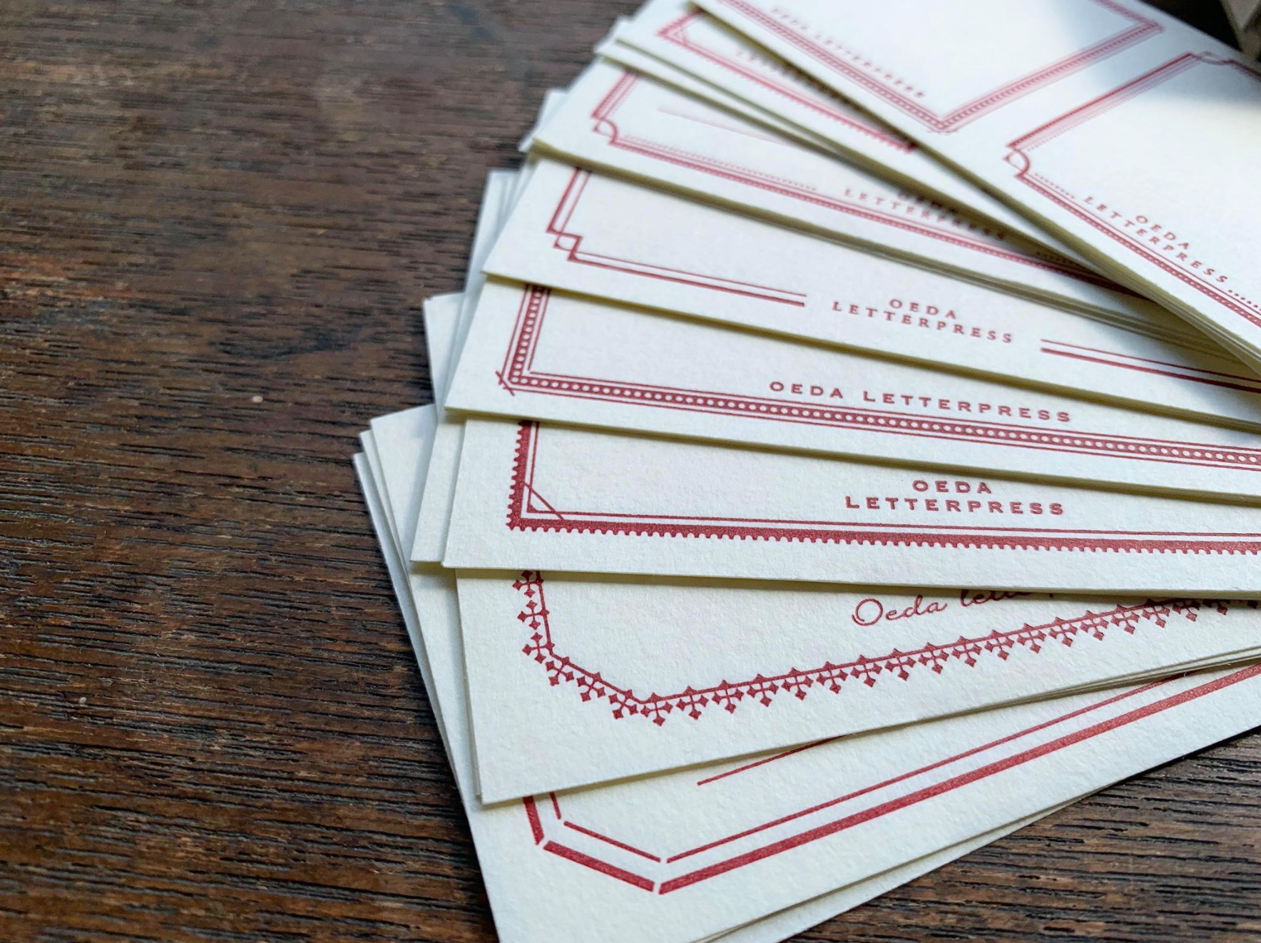 Oeda Letterpress Sticker Box Set: Red & Blue - Smidapaper Ikigai Shop