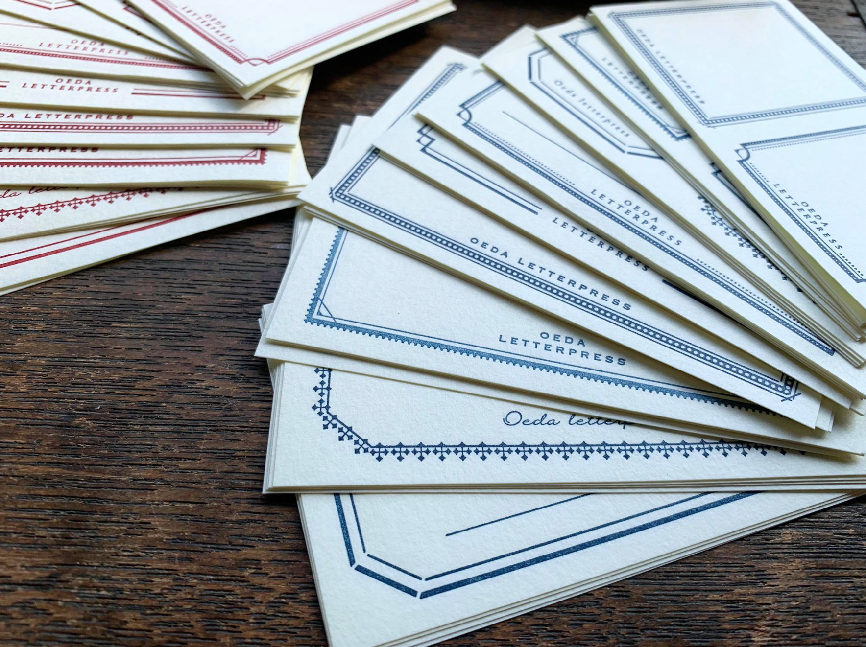 Oeda Letterpress Sticker Box Set: Red & Blue - Smidapaper Ikigai Shop