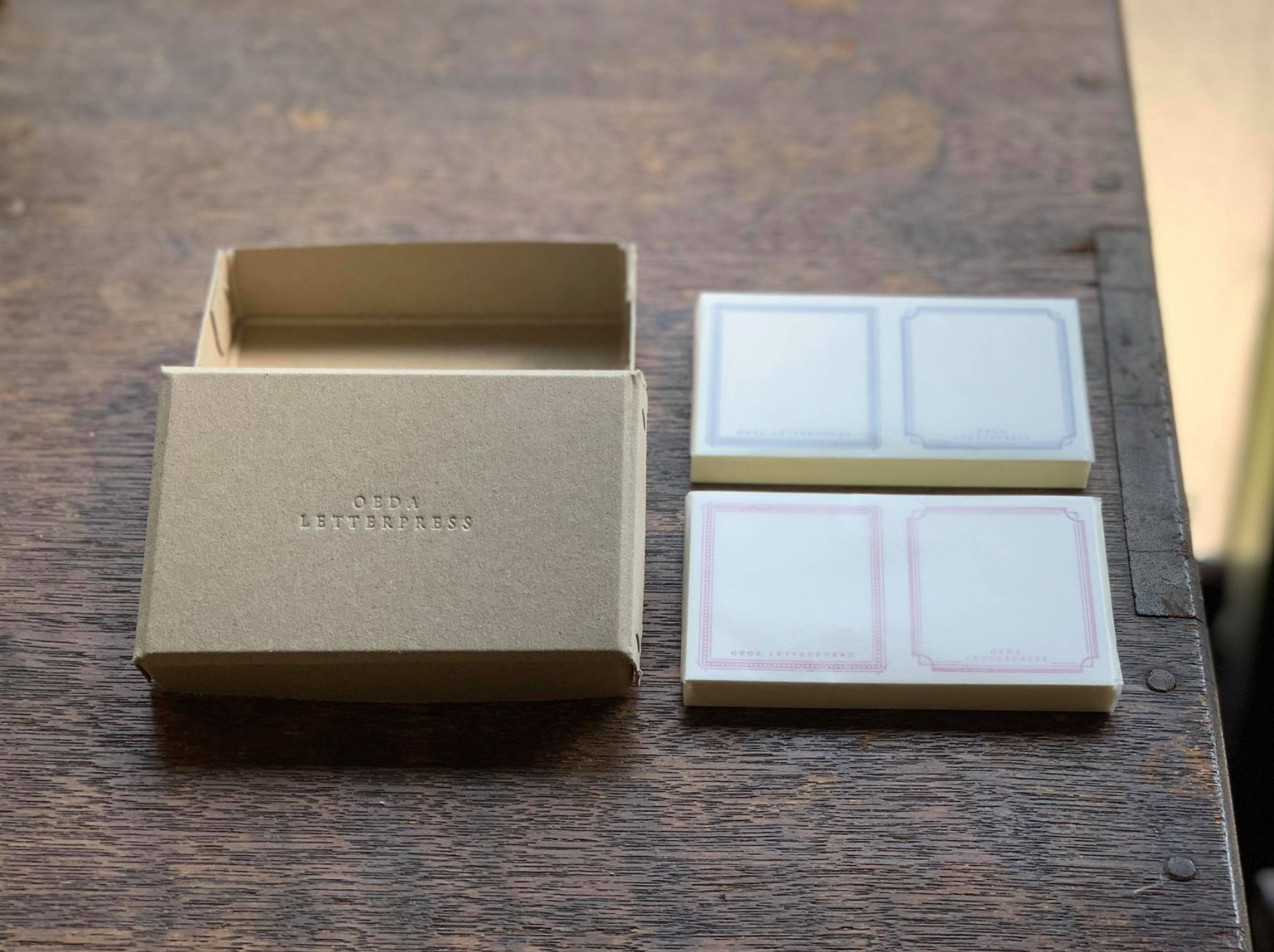 Oeda Letterpress Sticker Box Set: Red & Blue - Smidapaper Ikigai Shop