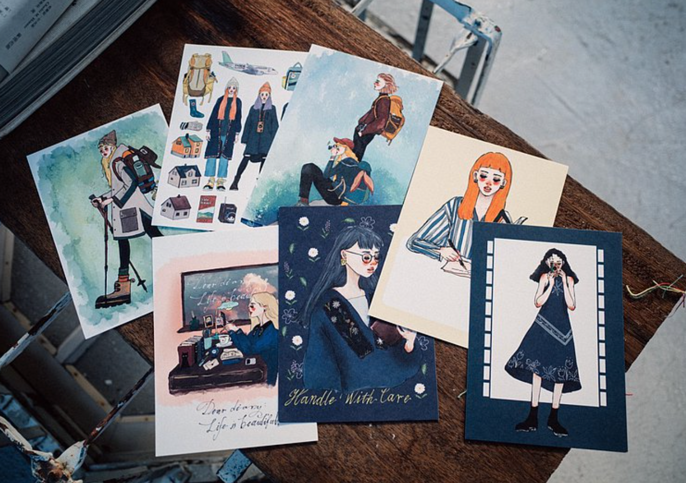 La Dolce Vita Life is Beautiful Postcard (7 Individual Designs) - Smidapaper Ikigai Shop