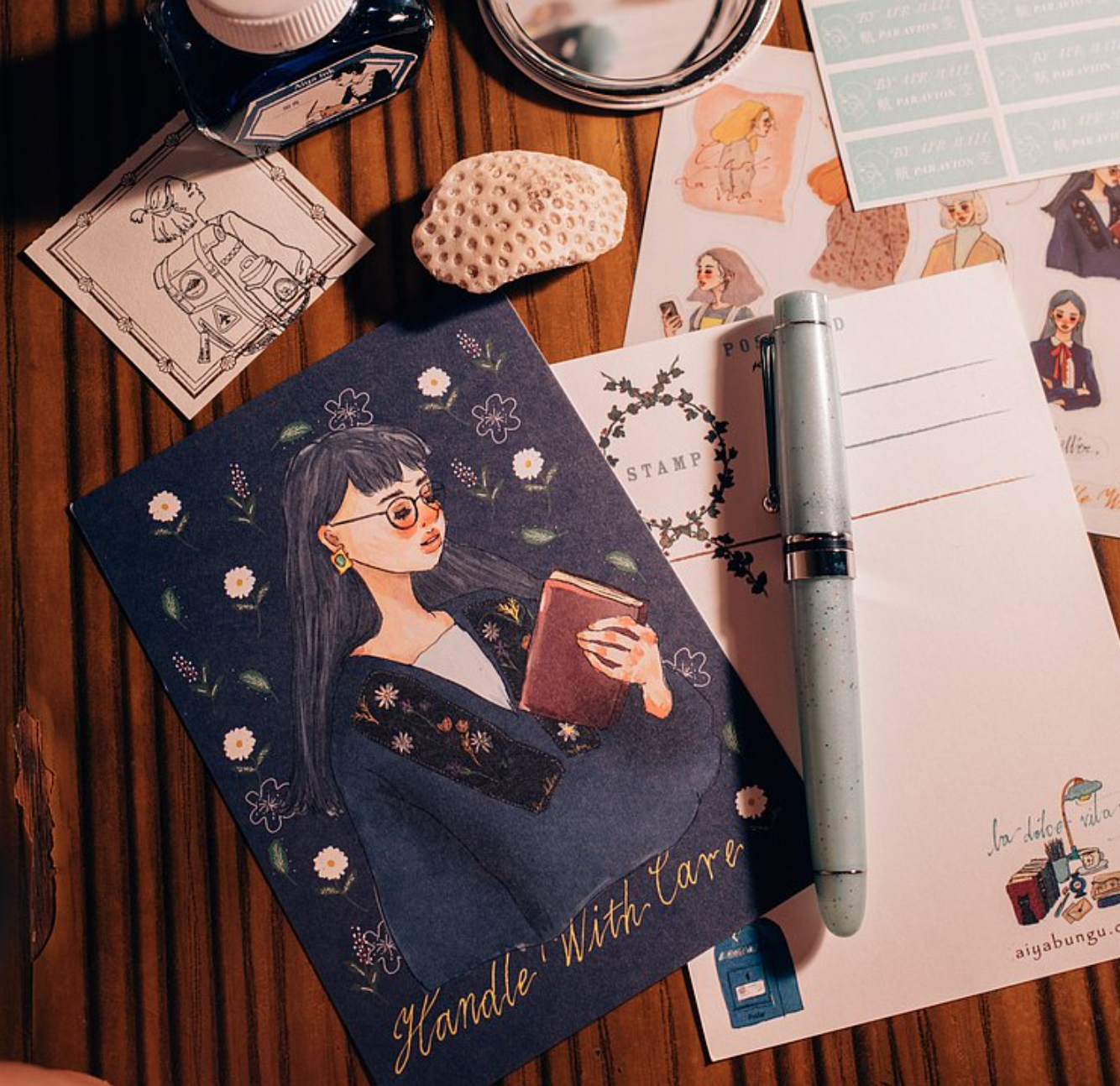 La Dolce Vita Life is Beautiful Postcard (7 Individual Designs) - Smidapaper Ikigai Shop
