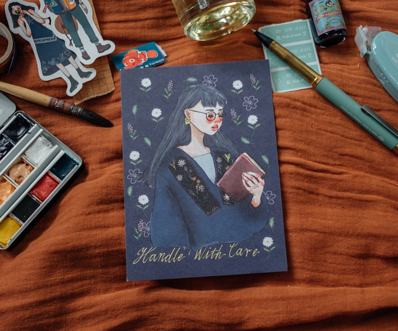 La Dolce Vita Life is Beautiful Postcard (7 Individual Designs) - Smidapaper Ikigai Shop