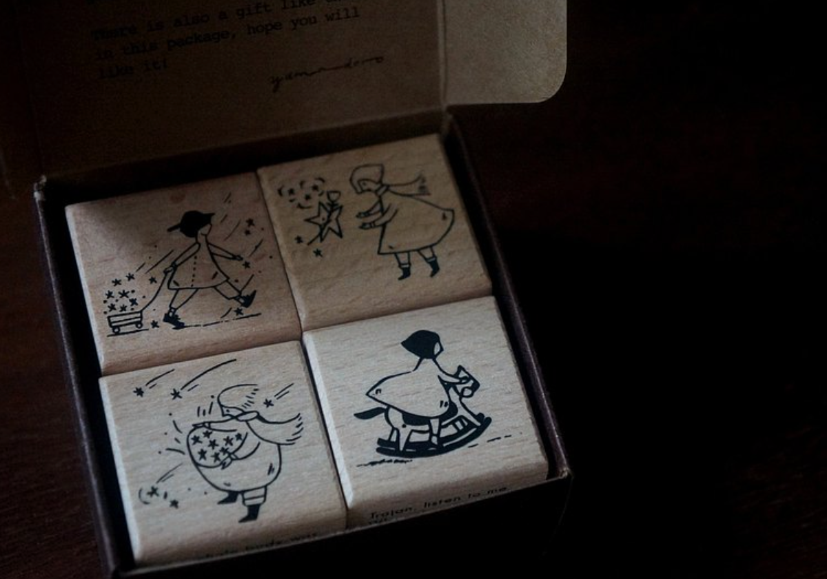 Yamadoro Star/ Trojan/ Girl Rubber Stamp (set of 4) - Smidapaper Ikigai Shop