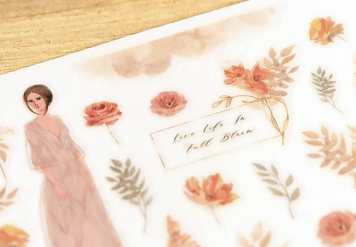 MU Print-On Stickers-149 A Flower Waiting to Bloom - Smidapaper Ikigai Shop